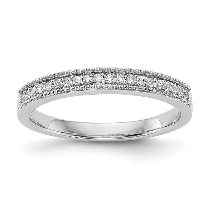 Goldia 012ct CZ Solid Real 14k White Gold Wedding Wedding Band Ring Rings Goldia 012ct CZ Solid Real 14k White Gold Wedding Wedding Band Ring Rings