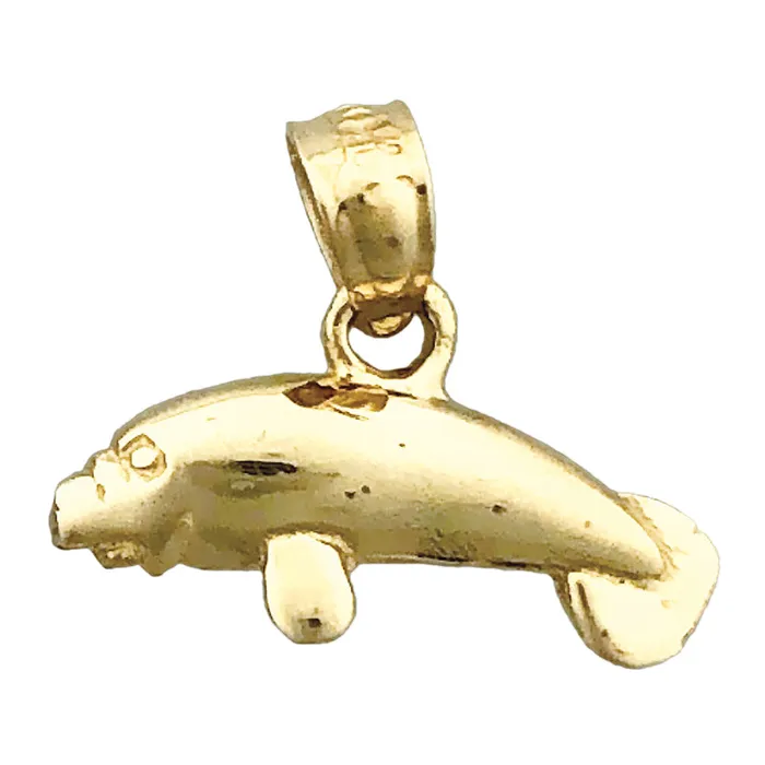 Goldia 14K Gold Manatee Mini Charm Charm Necklaces