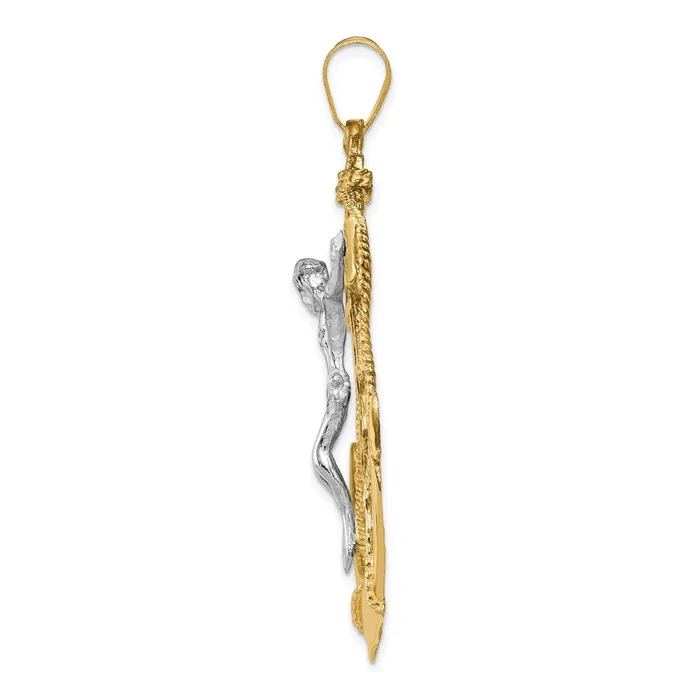 Goldia 14k Twotone Gold Mariners Crucifix Pendant Rings