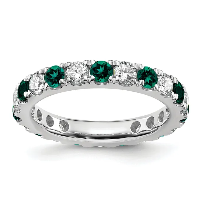 Goldia 14k White Gold 1 15 Ct Lab Grown Diamond VSSI G and Lab Created Alexandrite Eternity Band Ring Rings Goldia 14k White Gold 1 15 Ct Lab Grown Diamond VSSI G and Lab Created Alexandrite Eternity Band Ring Rings