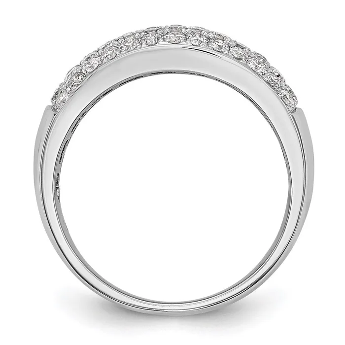 Goldia 14K White Gold Real Diamond Band Rings