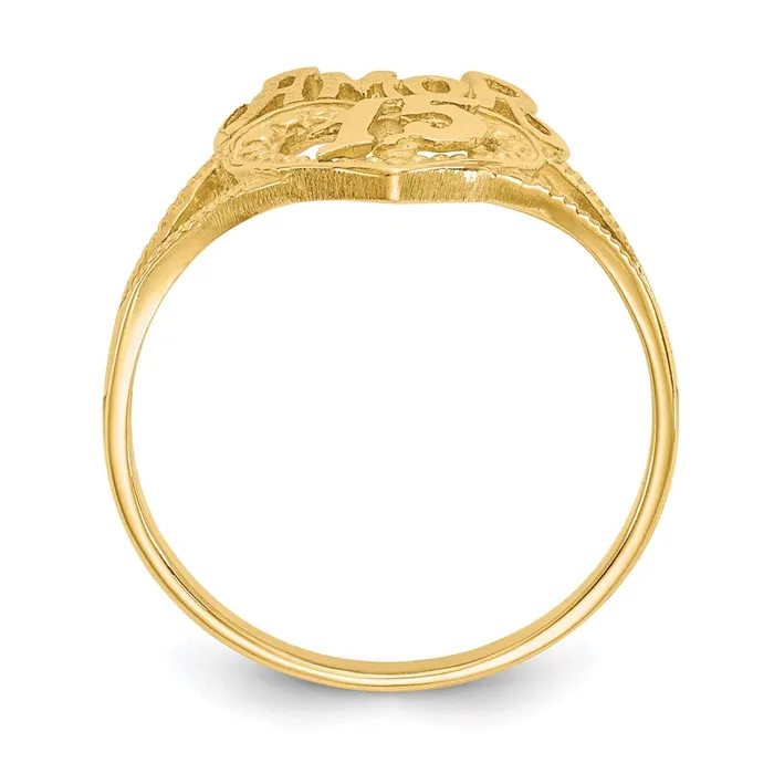 Goldia 14K Yellow Gold 15 Amor Heart Ring Rings