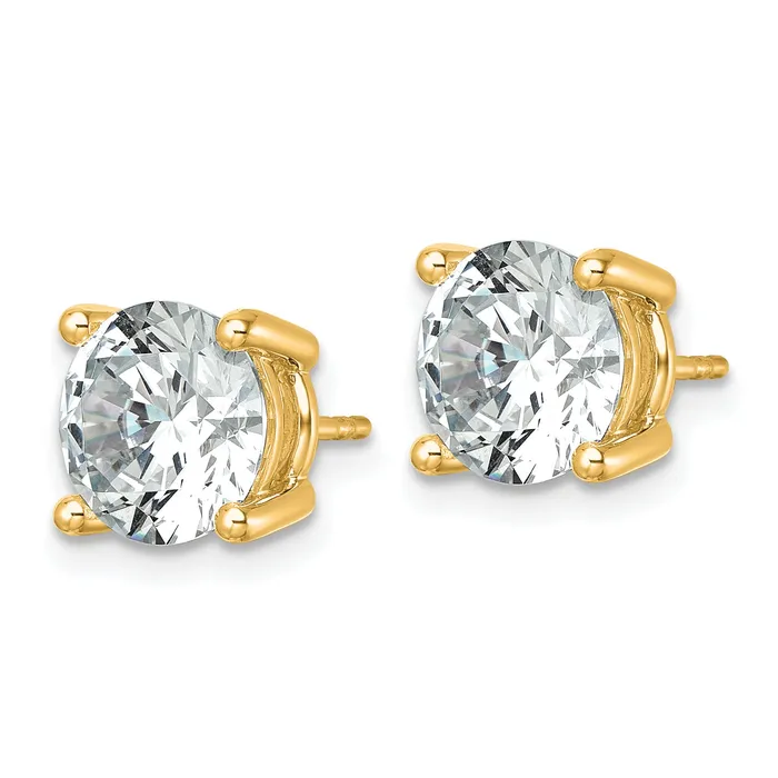 Goldia 14k Yellow Gold 6 ctw Lab Grown Diamond VSSI G Round 4 Prong Heavy Wt Stud Earrings Earrings
