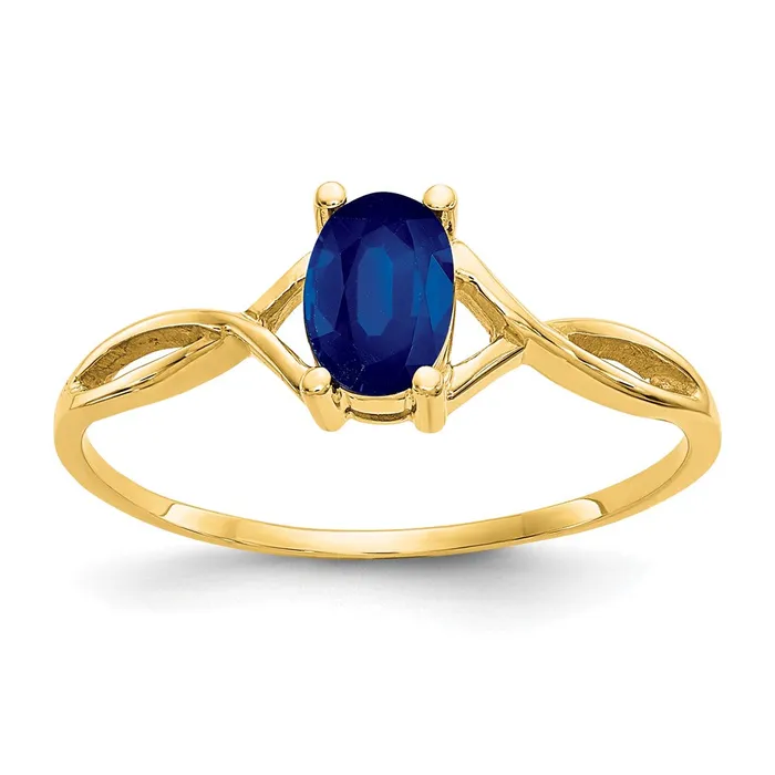 Goldia 14K Yellow Gold Sapphire Birthstone Ring Rings