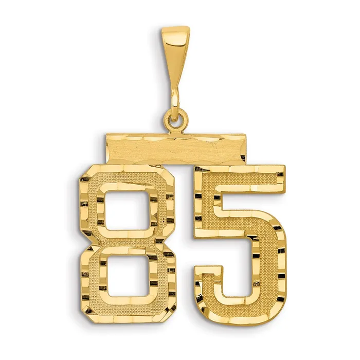 Goldia 14k Yellow Gold Small Brushed Diamondcut Number 85 Charm Charm Necklaces Goldia 14k Yellow Gold Small Brushed Diamondcut Number 85 Charm Charm Necklaces