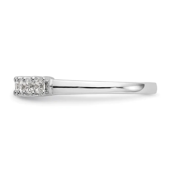 goldiaca 14K White Gold 9Stone Real Diamond Band Rings