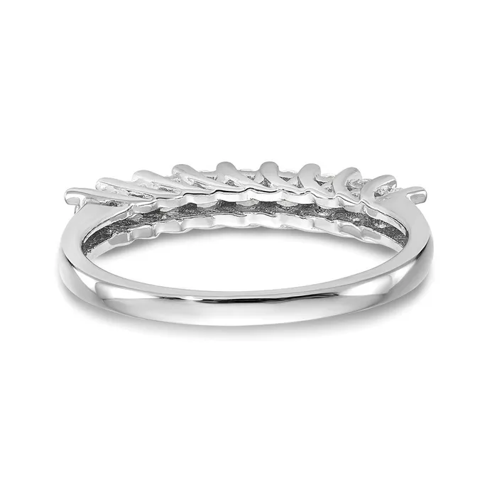 goldiaca 14K White Gold 9Stone Real Diamond Band Rings