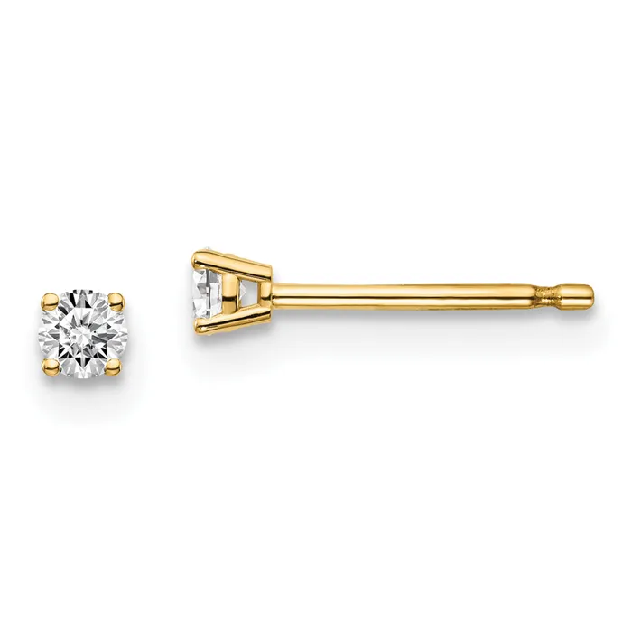 goldiaca Earrings 14y 10ct I1 J K Diamond Stud Push on Post Earrings