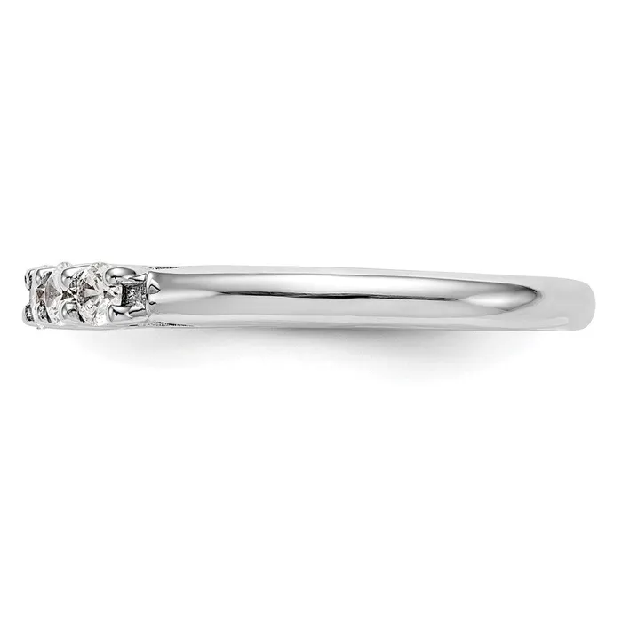 goldiaca Rings 14K White Gold 6Stone Real Diamond Band