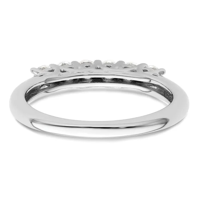 goldiaca Rings 14K White Gold 6Stone Real Diamond Band