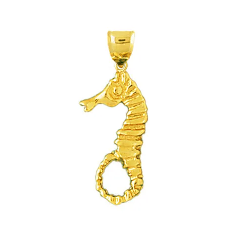 Goldia Charm Necklaces 14K Gold Seahorse Sealife Charm