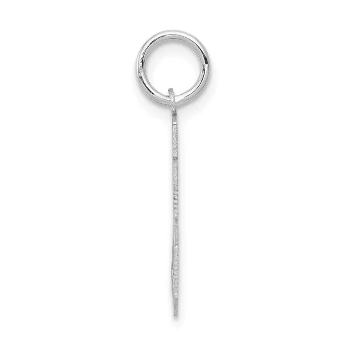 Goldia Charm Necklaces 14k White Goldw Small Satin Number 25 Charm
