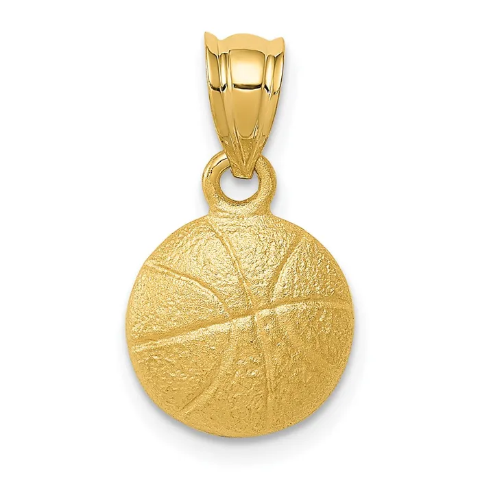 Goldia Charm Necklaces 14k Yellow Gold Basketball Charm
