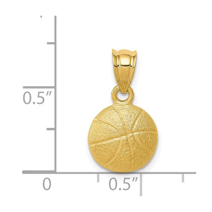Goldia Charm Necklaces 14k Yellow Gold Basketball Charm