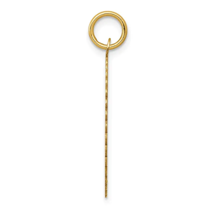 Goldia Charm Necklaces 14k Yellow Gold Engravable Round Scalloped Disc Charm