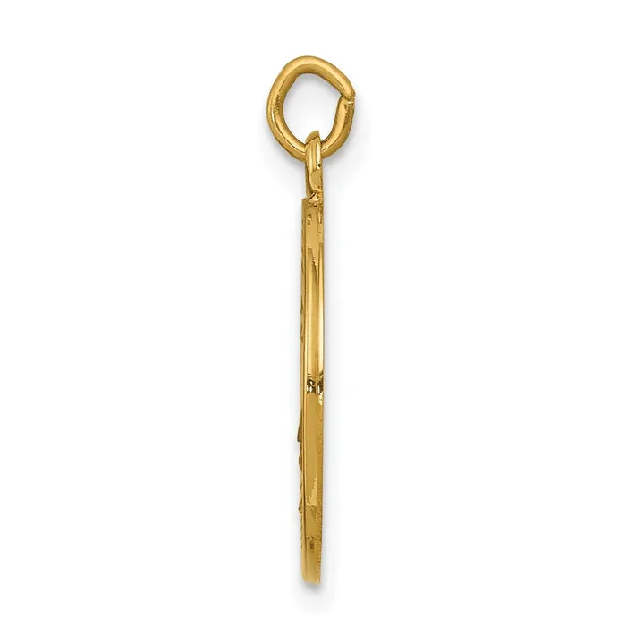 Goldia Charm Necklaces 14k Yellow Gold Saint Elizabeth Seton Medal Charm