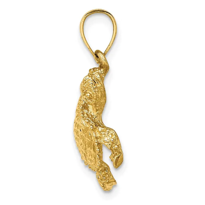 Goldia Charm Necklaces 14k Yellow Gold Sea Turtle with Tail Charm
