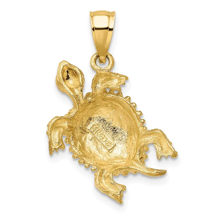 Goldia Charm Necklaces 14k Yellow Gold Sea Turtle with Tail Charm