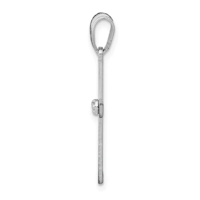 Goldiacom 14k White Gold 01ct Diamond Cross Pendant Necklaces