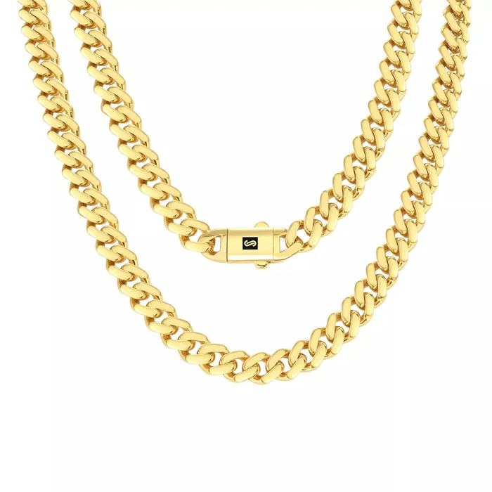 Goldiacom Necklaces 10k Yellow Gold Royal Monaco Miami Cuban Link 9mm Chain Pendant Necklace 30 Goldiacom Necklaces 10k Yellow Gold Royal Monaco Miami Cuban Link 9mm Chain Pendant Necklace 30