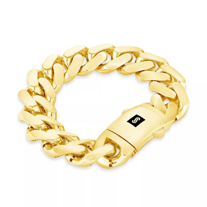 Goldiacom Necklaces 10k Yellow Gold Royal Monaco Miami Cuban Link 9mm Chain Pendant Necklace 30