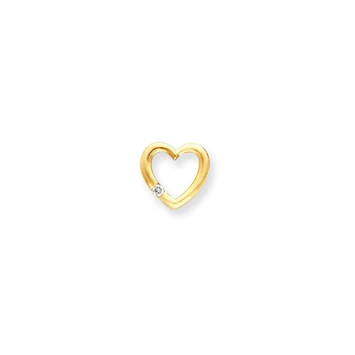 Goldiacom Necklaces 14k A Diamond heart pendant