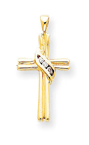 Goldiacom Necklaces 14k VS Diamond cross pendant
