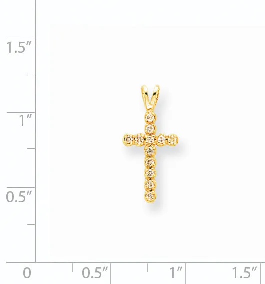 Goldiacom Necklaces 14k VS Diamond cross pendant