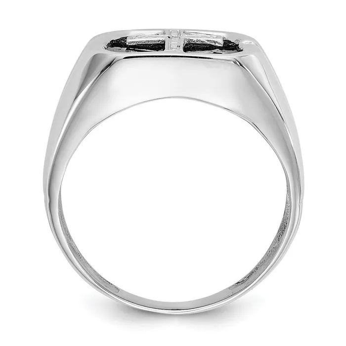 Goldiacom Rings 14k White Gold A Real Diamond mens ring