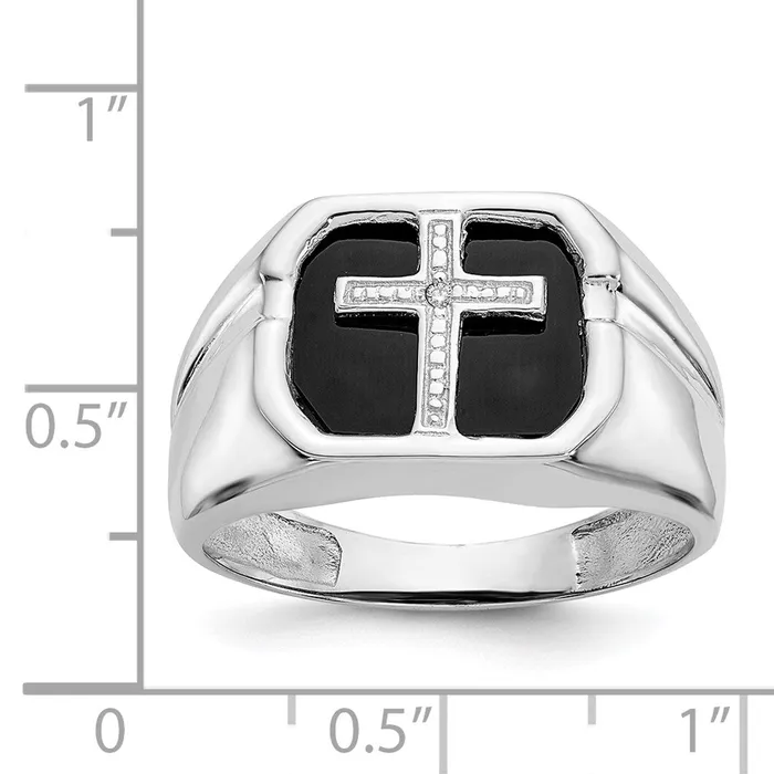 Goldiacom Rings 14k White Gold A Real Diamond mens ring