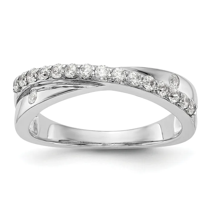 Goldiacom Rings 14K White Gold Diamond Band