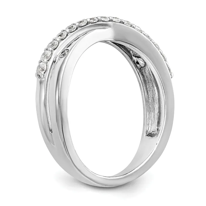 Goldiacom Rings 14K White Gold Diamond Band