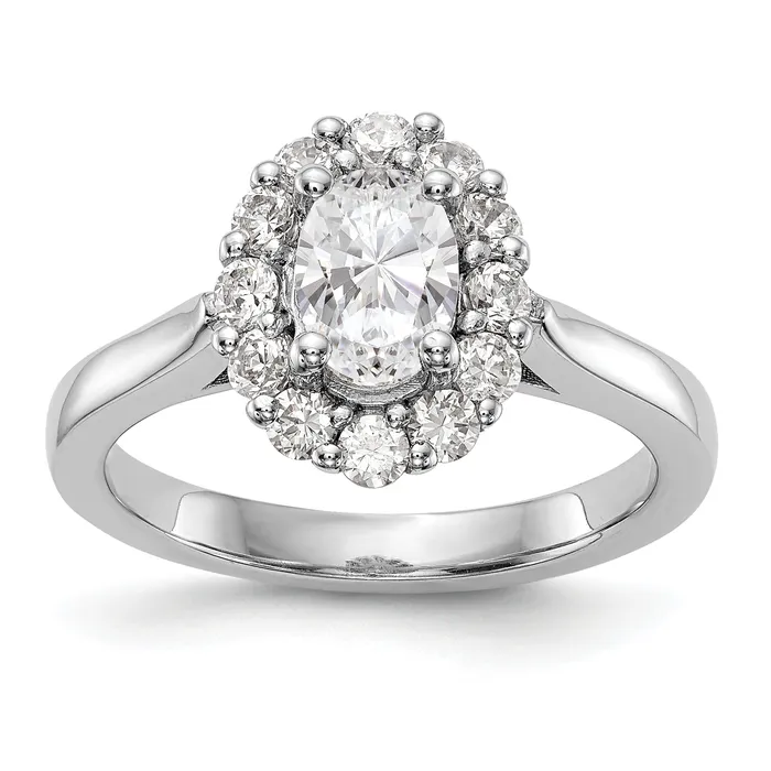 Goldiacom Rings 14k White Gold Oval Halo Engagement Simulated Diamond Ring Goldiacom Rings 14k White Gold Oval Halo Engagement Simulated Diamond Ring