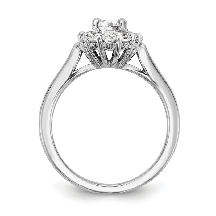 Goldiacom Rings 14k White Gold Oval Halo Engagement Simulated Diamond Ring Goldiacom Rings 14k White Gold Oval Halo Engagement Simulated Diamond Ring