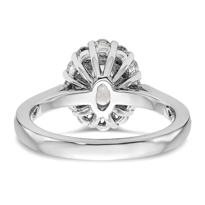 Goldiacom Rings 14k White Gold Oval Halo Engagement Simulated Diamond Ring Goldiacom Rings 14k White Gold Oval Halo Engagement Simulated Diamond Ring