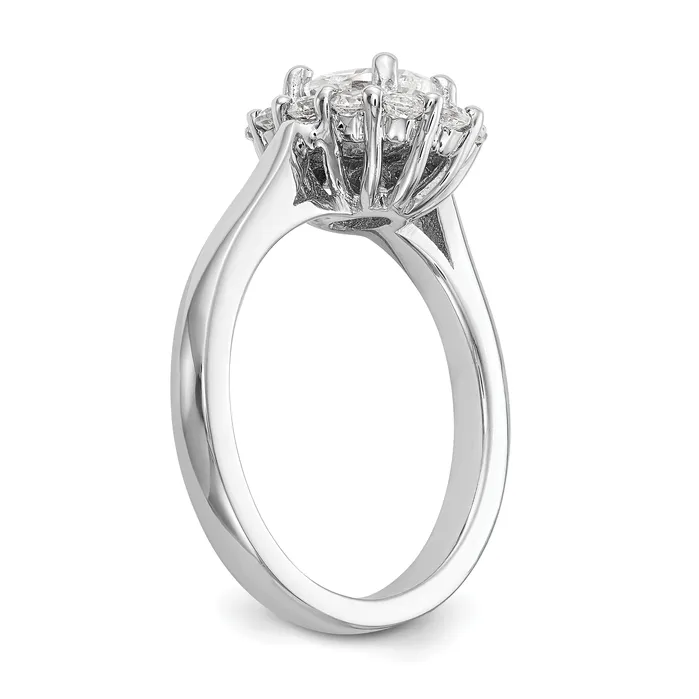 Goldiacom Rings 14k White Gold Oval Halo Engagement Simulated Diamond Ring Goldiacom Rings 14k White Gold Oval Halo Engagement Simulated Diamond Ring