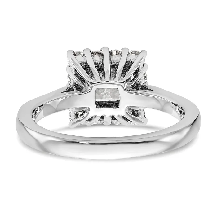 Goldiacom Rings 14k White Gold Princess Halo Engagement Simulated Diamond Ring Goldiacom Rings 14k White Gold Princess Halo Engagement Simulated Diamond Ring