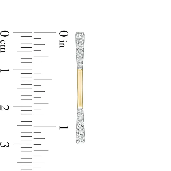 Goldia Earrings 05 CT TW Journey Diamond Linear Drop Earrings in 10K Gold Goldia Earrings 05 CT TW Journey Diamond Linear Drop Earrings in 10K Gold