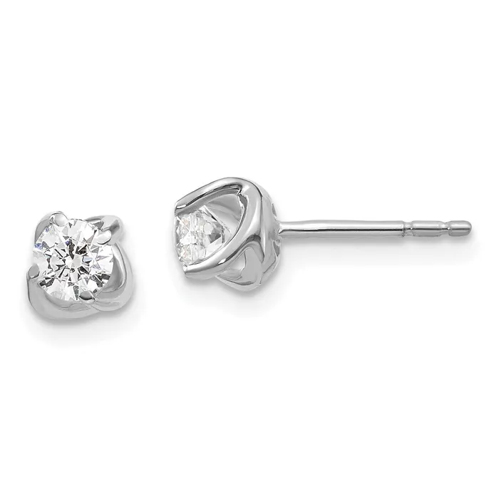 Goldia Earrings 14k White Gold 12 Ct Lab Grown Diamond VSSI G Stud Post Earrings Goldia Earrings 14k White Gold 12 Ct Lab Grown Diamond VSSI G Stud Post Earrings