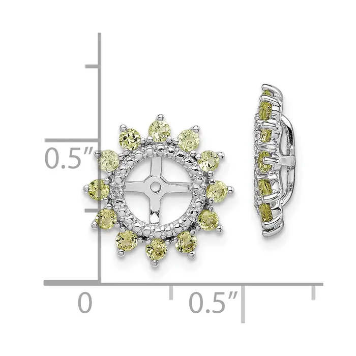 Goldia Earrings Sterling Silver Rhodium Diamond u0026 Peridot Earring Jacket