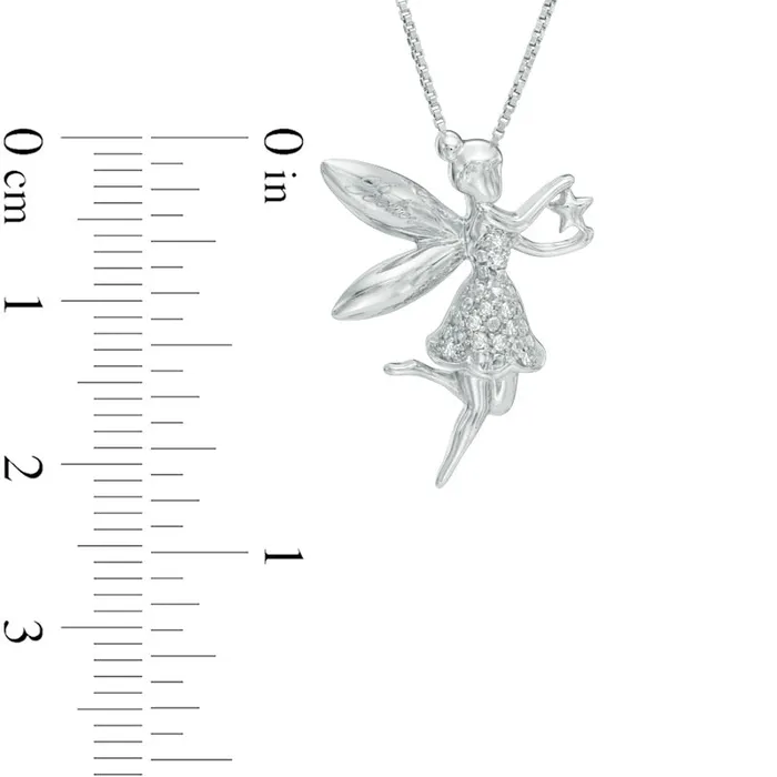 Goldia Natural Diamond Accent Fairy with Star Pendant in Sterling Silver Necklaces Goldia Natural Diamond Accent Fairy with Star Pendant in Sterling Silver Necklaces