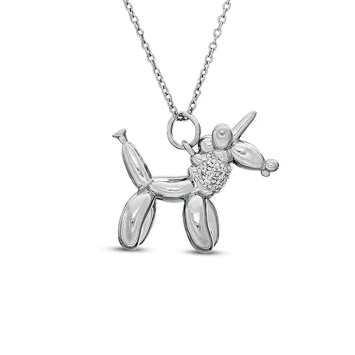 Goldia Necklaces 007 CT TW Natural Diamond Balloon Unicorn Pendant in Sterling Silver Goldia Necklaces 007 CT TW Natural Diamond Balloon Unicorn Pendant in Sterling Silver