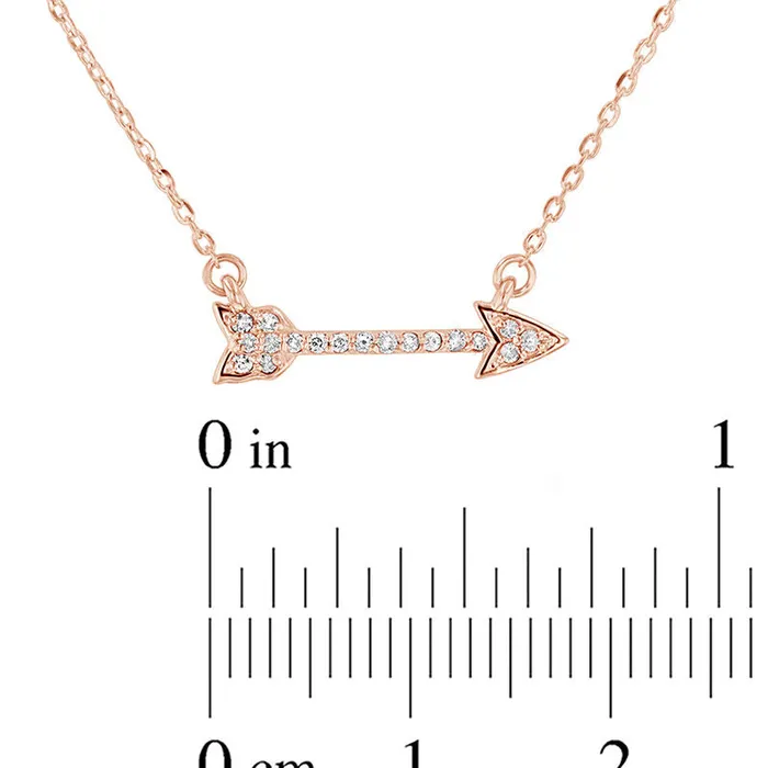 Goldia Necklaces 01 CT TW Natural Diamond Arrow Necklace in 14K Rose Gold Goldia Necklaces 01 CT TW Natural Diamond Arrow Necklace in 14K Rose Gold