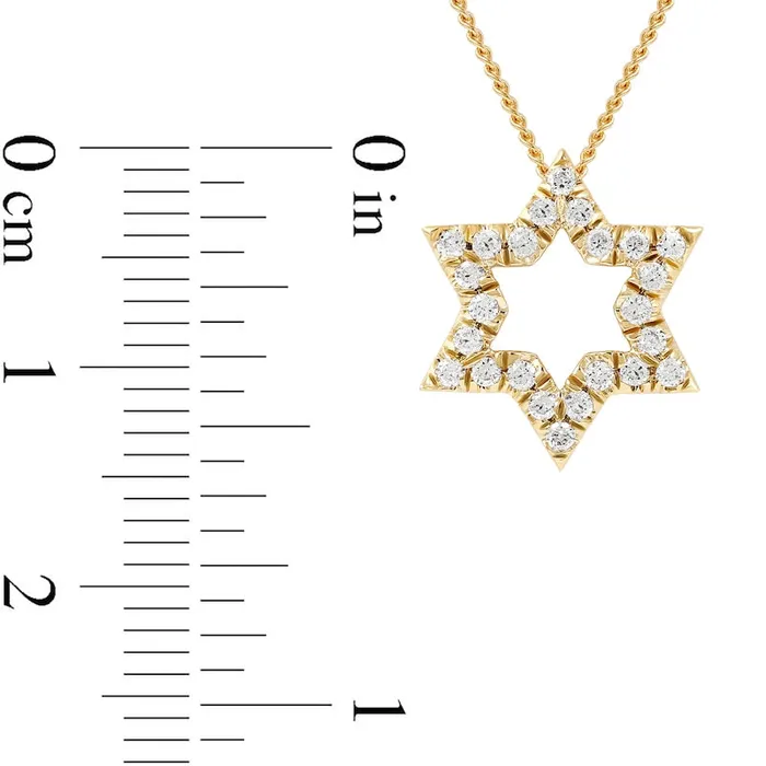 Goldia Necklaces 02 CT TW Natural Diamond Star Pendant in 14K Gold Goldia Necklaces 02 CT TW Natural Diamond Star Pendant in 14K Gold