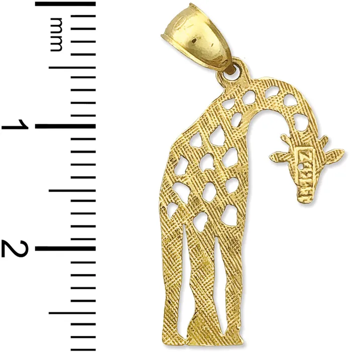 Goldia Necklaces 14K Gold CutOut Giraffe Pendant