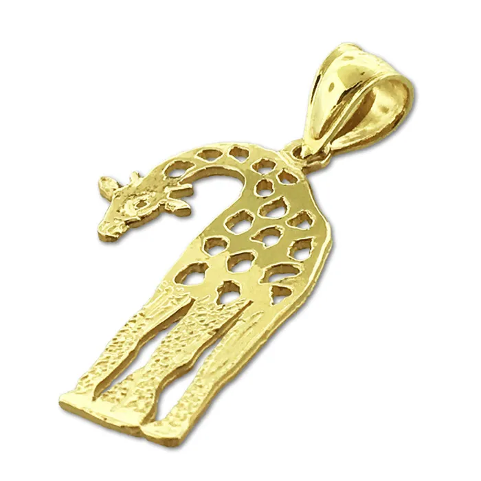 Goldia Necklaces 14K Gold CutOut Giraffe Pendant