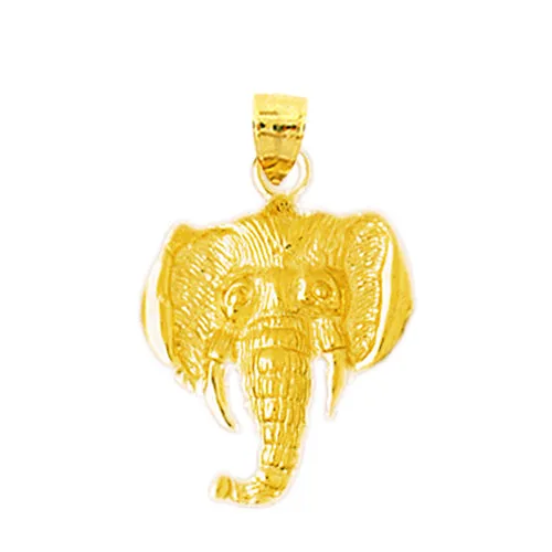 Goldia Necklaces 14K Gold Elephant Head Pendant