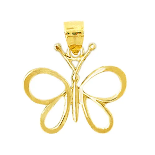 Goldia Necklaces 14K Gold Floating Butterfly Pendant