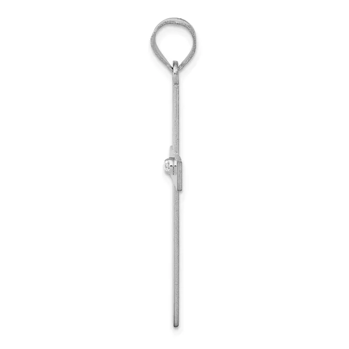 Goldia Necklaces 14k White Gold 02ct Diamond Cross Pendant