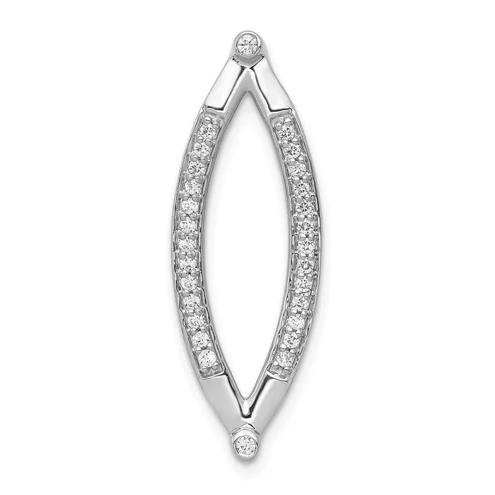 Goldia Necklaces 14k White Gold 14ct Real Diamond Chain Slide